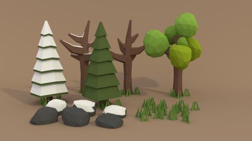 BLENDER Tutorial: Low poly forest assets! preview image